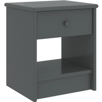 vidaXL Bedside Cabinet Dark Grey 35x30x40 cm Solid Pinewood