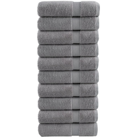 vidaXL Premium Shower Towels "SOLUND" 10 pcs Grey 70x140 cm 600 gsm