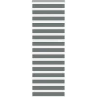 vidaXL Zebra Blind Dark Grey 75x230 cm Fabric Width 70.9 cm Polyester