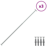 vidaXL Adjustable Security Window Bars 3 pcs 710-1200 mm