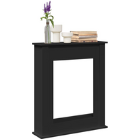 vidaXL Fireplace Surround Black 75x20x87.5 cm Engineered Wood