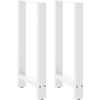 vidaXL Bar Table Legs White 2 pcs 40x(90-91) cm Steel