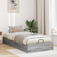 vidaXL Ottoman Bed Frame Grey Sonoma 80.5 x 200 cm Engineered Wood