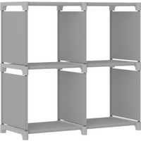 vidaXL 4-Cube Display Shelf Grey 69x30x72.5 cm Fabric