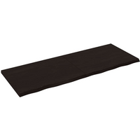 vidaXL Table Top Dark Brown 160x60x(2-4) cm Treated Solid Wood Oak