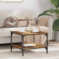 vidaXL Coffee Table Old Wood 55 x 55 x 40 cm Engineered Wood