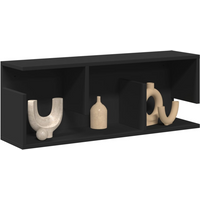 vidaXL Wall Cabinet 80x20x30 cm Black Engineered Wood