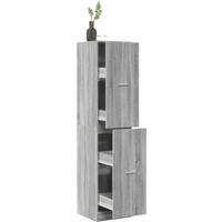 vidaXL Apothecary Cabinet Grey Sonoma 40x41x174.5 cm Engineered Wood