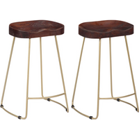 vidaXL Gavin Bar Stools 2 pcs Solid Mango Wood
