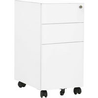 vidaXL Mobile File Cabinet White 30x45x59 cm Steel
