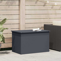 vidaXL Outdoor Storage Box Anthracite 80 x 50.5 x 50 cm Steel