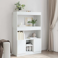 vidaXL Highboard White 92x33x140 cm Engineered Wood