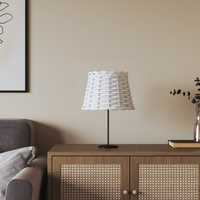 vidaXL Lamp Shade White Ø20x15 cm Wicker