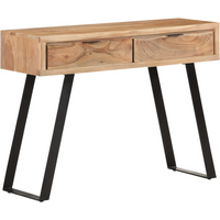 vidaXL Console Table 100x35x76 cm Solid Acacia Wood with Live Edges