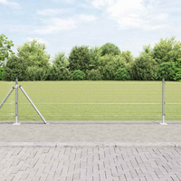 vidaXL Fence Post Silver 50 x 0.6 m (16 x 16 mm mesh) Steel