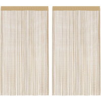 vidaXL String Curtains 2 pcs 140x250 cm Beige