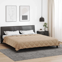 vidaXL Summer Duvet Taupe 200 x 200 cm Microfiber
