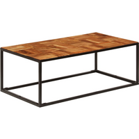 vidaXL Coffee Table 110x60x40 cm Solid Acacia Wood and Steel