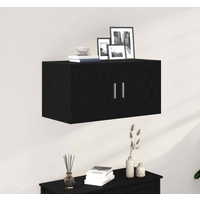 vidaXL Wall Cabinet Black Oak 80x39x40 cm Engineered Wood