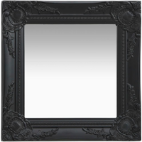vidaXL Wall Mirror Baroque Style 40x40 cm Black