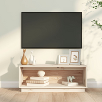 vidaXL TV Cabinet 90x35x35 cm Solid Wood Pine