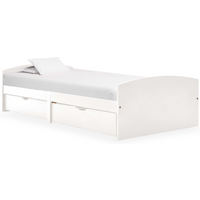 vidaXL Bed Frame with 2 Drawers without Mattress White 90x200 cm