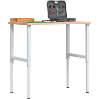 vidaXL Adjustable Work Bench Frames 2 pcs Metal 55x(69-95.5) cm Grey