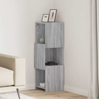 vidaXL Corner Cabinet Grey Sonoma 30.5x30x95cm Engineered Wood