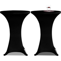 Standing Table Cover ร80cm Black Stretch 2 pcs