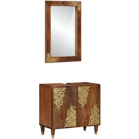 vidaXL Bathroom Cabinet Set 2 pcs Honey Brown Solid Mango Wood