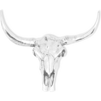 vidaXL Skull Head Decoration Wall-Mounted Aluminium Silver