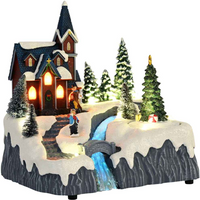vidaXL Christmas Village Decoration Multicolour 20.5 x 17 x 21 cm