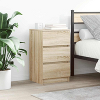 vidaXL Bedside Cabinet with 3 Drawers Sonoma Oak 39x35x65 cm