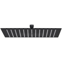 vidaXL Rain Shower Head Stainless Steel 40x40 cm Square Black