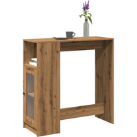 vidaXL Bar Table with Racks Artisan Oak 101x40x103.5 cm Engineered Wood