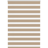 vidaXL Zebra Blind Sand Brown 110x150 cm Fabric Width 105.9 cm Polyester