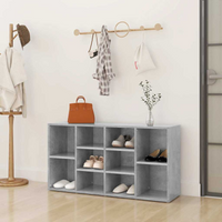 vidaXL Shoe Bench Concrete Grey 103x30x55 cm Engineered Wood