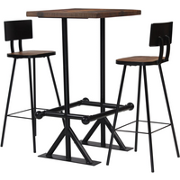 vidaXL Bar Set 3 Piece Solid Reclaimed Wood