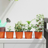 vidaXL Flower Pot 100 pcs Terracotta Ø 10 x 8 cm Plastic