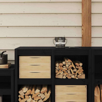 vidaXL Wood Paint Black 2.5 L Wall Print