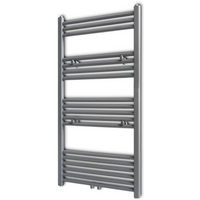 Grey Bathroom Central Heating Towel Rail Radiator Straight 600x1160mm