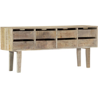 vidaXL Sideboard 140x30x60 cm Solid Mango Wood
