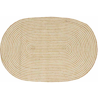 vidaXL Rug Natural and White 100 x 152 cm Jute
