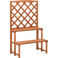 vidaXL Plant Stand with Trellis 70x42x115 cm Solid Fir Wood