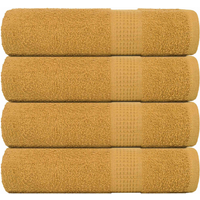 vidaXL Bath Towels "FROGN" 4 pcs Gold 100x150 cm 360 gsm