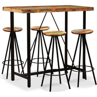 vidaXL Bar Set 5 Pieces Solid Reclaimed Wood