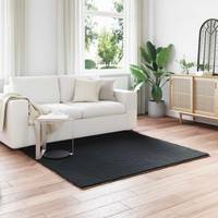 vidaXL Anti-Slip Faux Rabbit Fur Rug Olite Black 160 x 160 cm