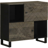 vidaXL Sideboard Black 80x33x75 cm Solid Wood Mango