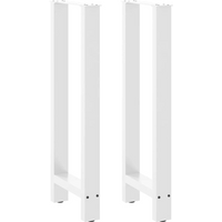 vidaXL Bar Table Legs White 2 pcs 40x(100-101) cm Steel