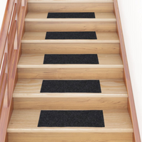 vidaXL Stair Mats Self-adhesive 15 pcs 60x25 cm Dark Grey Rectangular